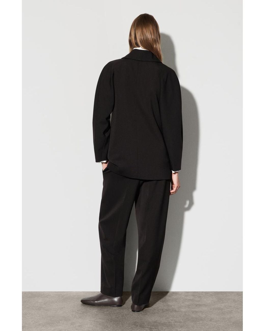 COS Black Shawl-Collar Wool-Blend Blazer