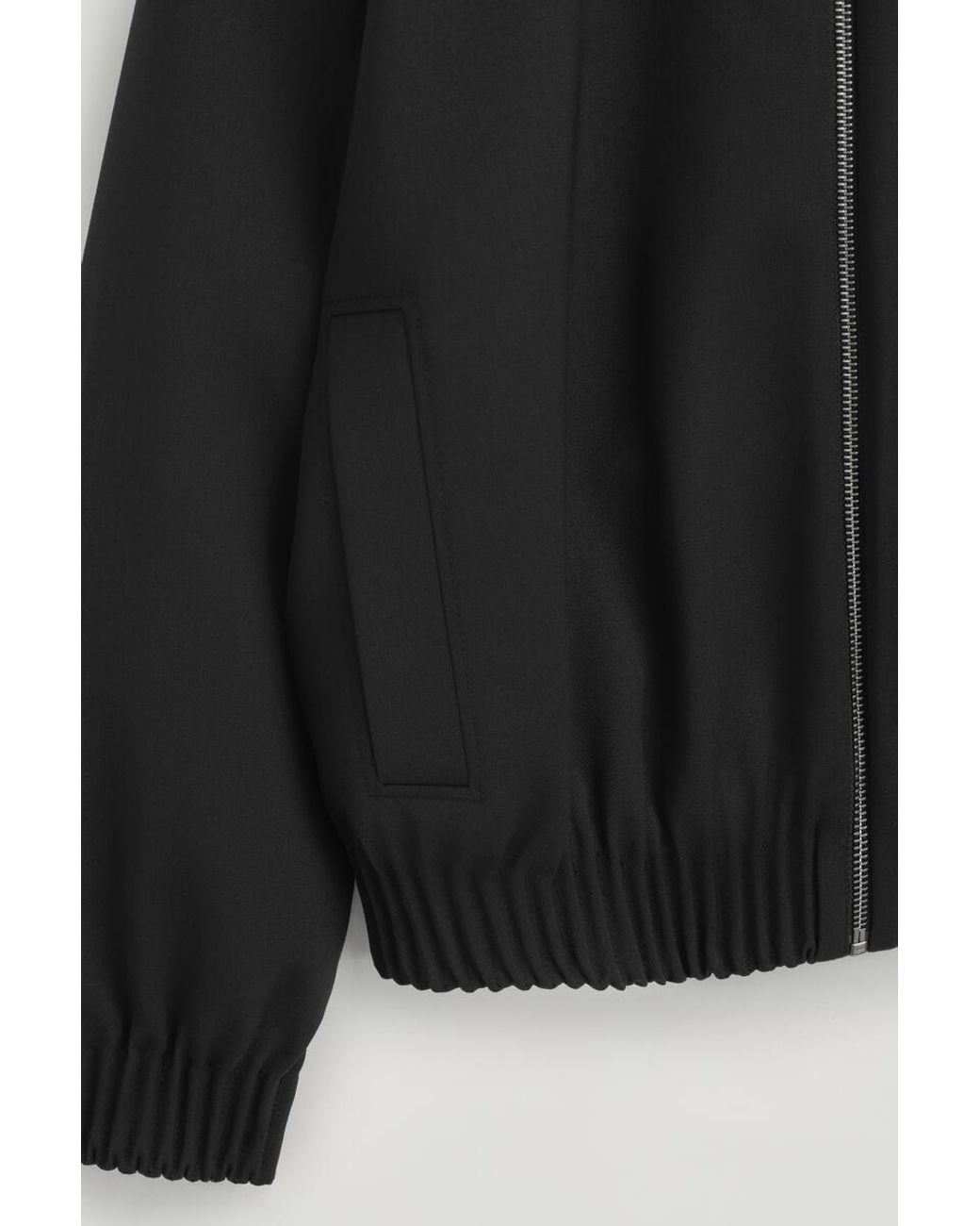 COS Black Funnel-Neck Jacket