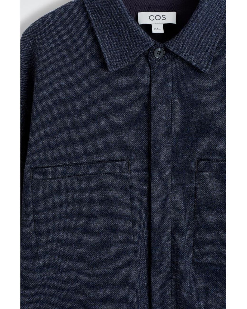 COS Blue Relaxed Jersey Overshirt for men