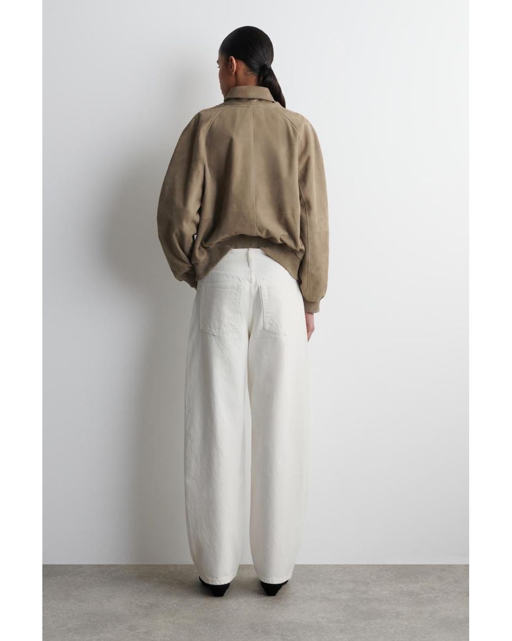 COS White Bay Barrel-Leg Jeans