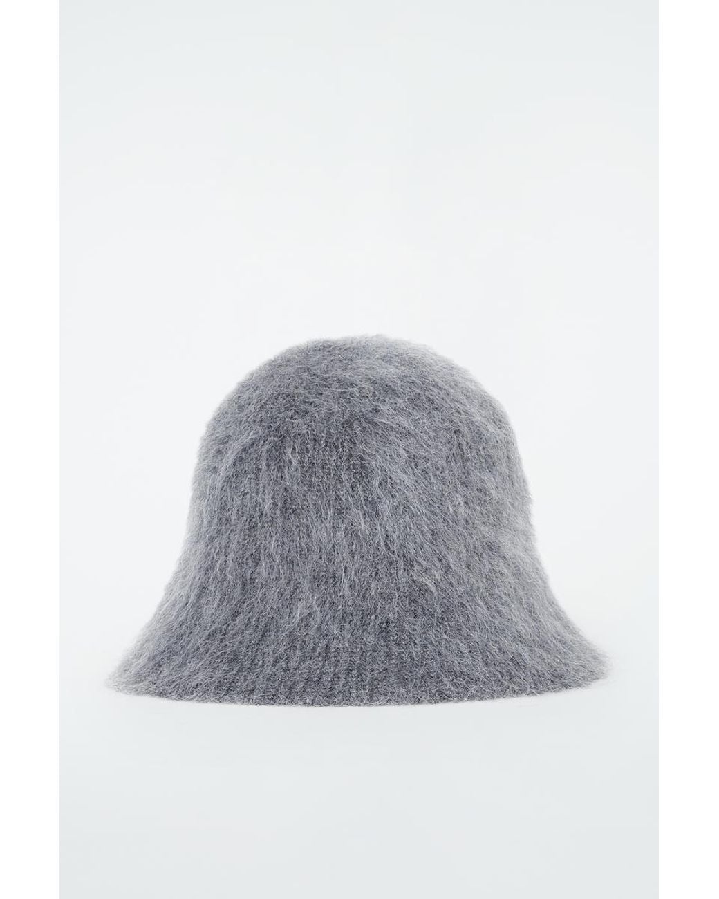 COS Mohair Bucket Hat in Gray | Lyst