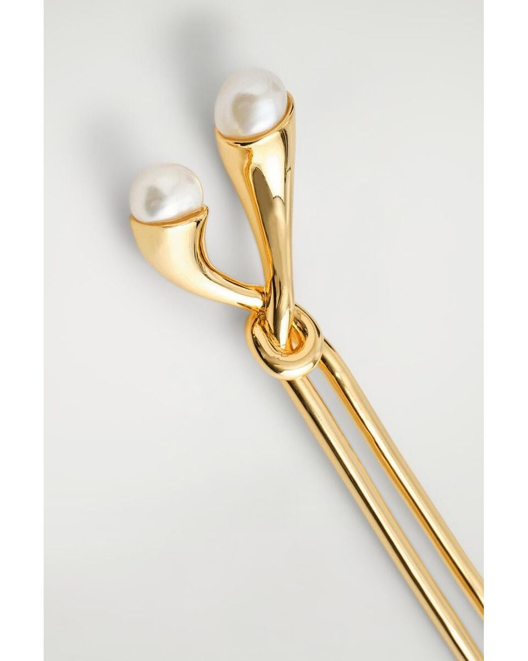 COS Metallic Freshwater Pearl Hair Pin