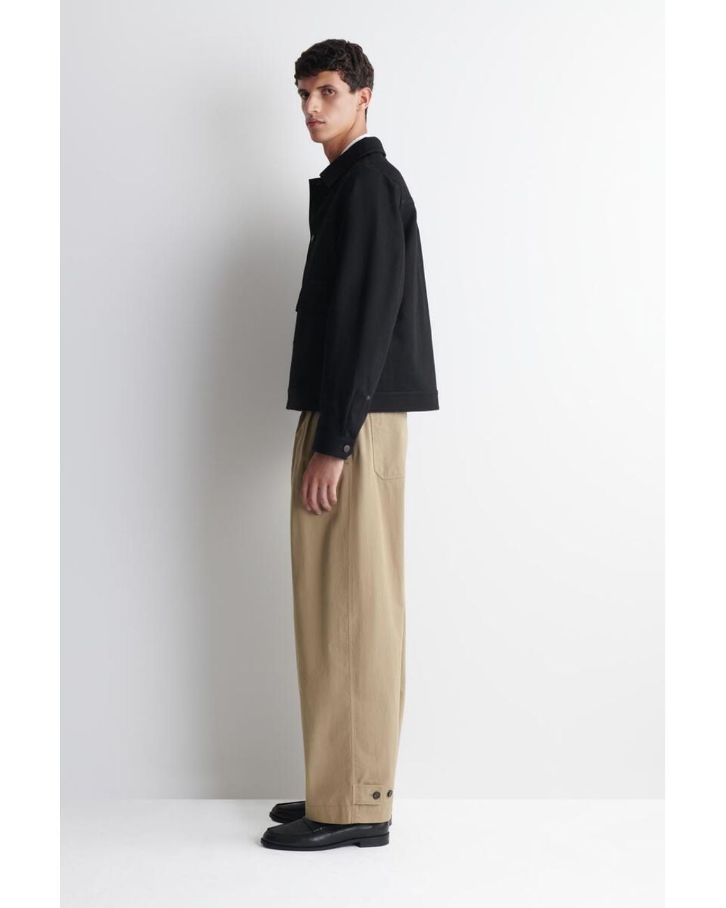 COS Black Raw Selvedge Denim Jacket for men