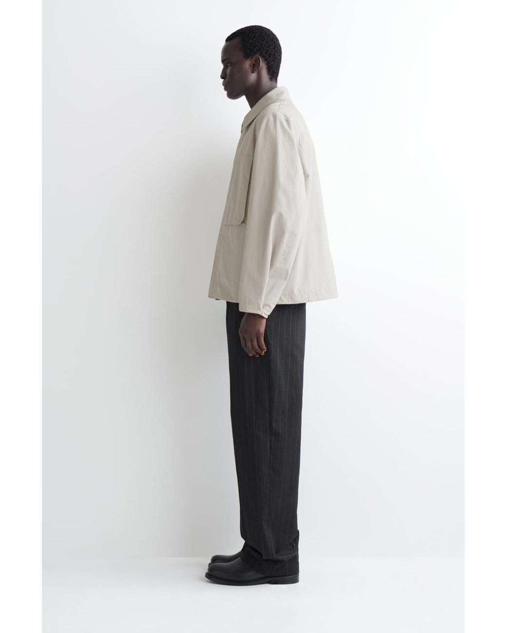 COS White Packable-Hood Windbreaker Jacket for men