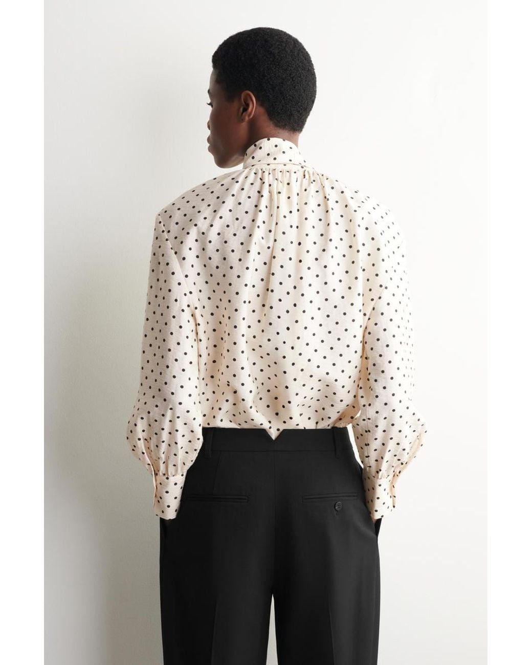 Camicia A Pois Con Sciarpa di COS in Natural