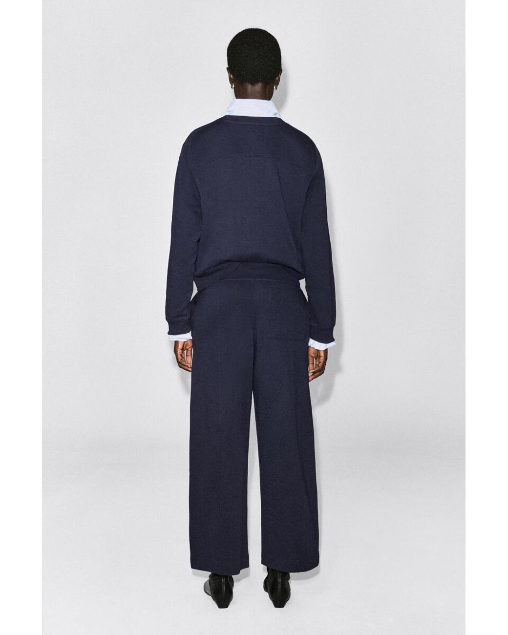 COS Blue Cotton Barrel-Leg Joggers