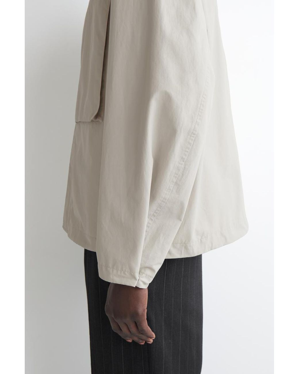 COS White Packable-Hood Windbreaker Jacket for men