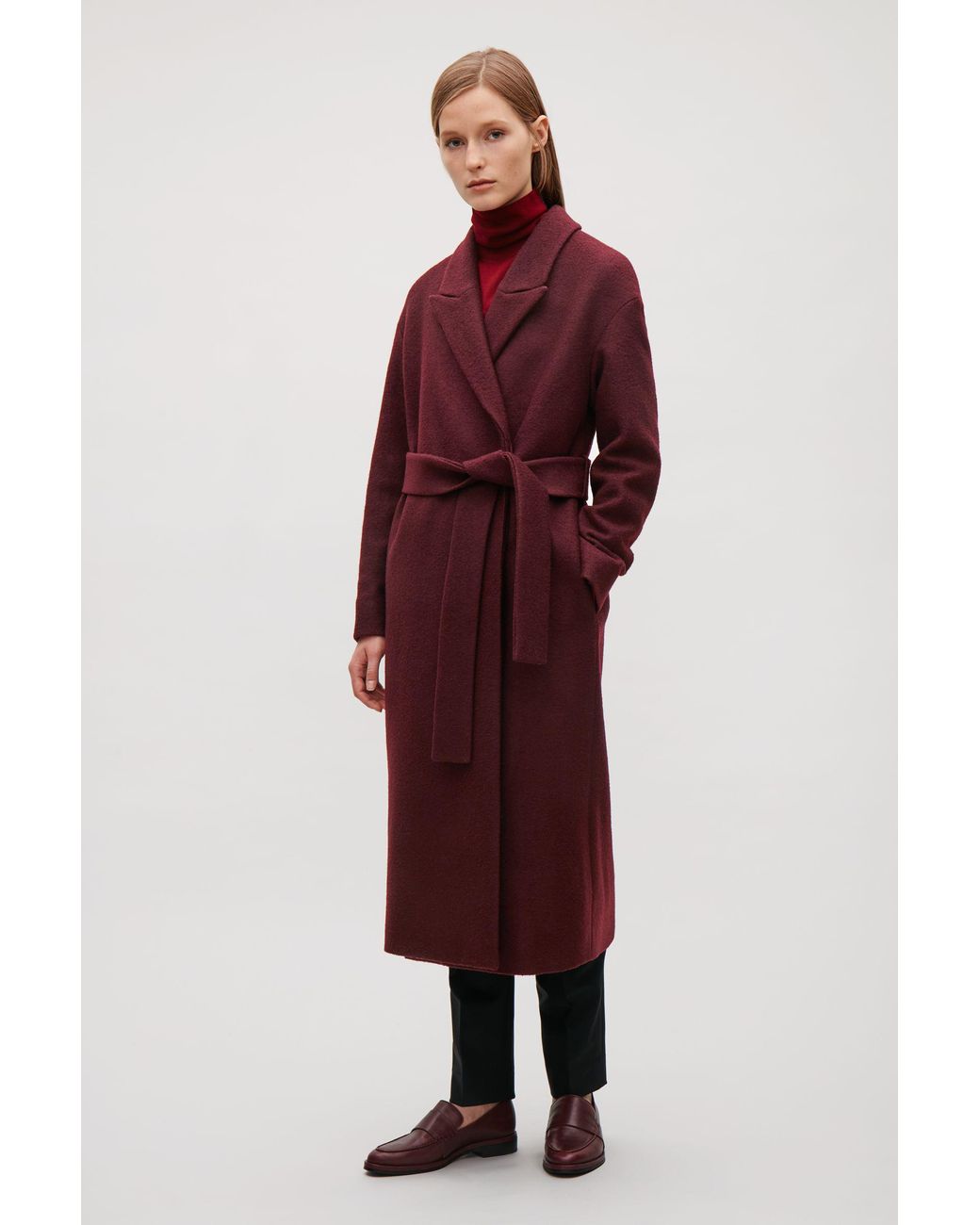 belted wrap coat cos