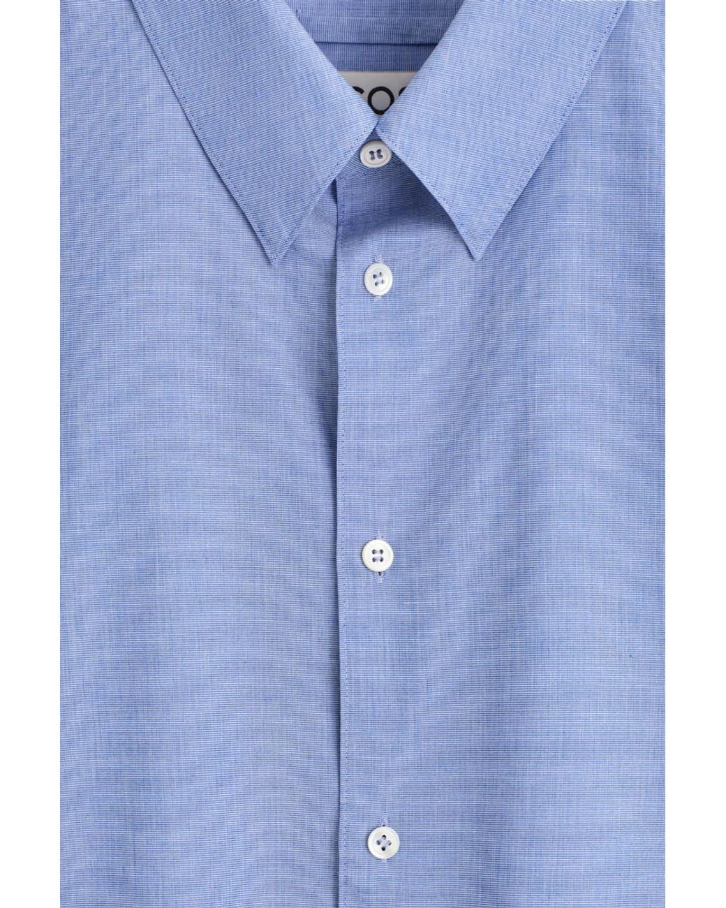 COS Blue Classic Cotton Shirt for men