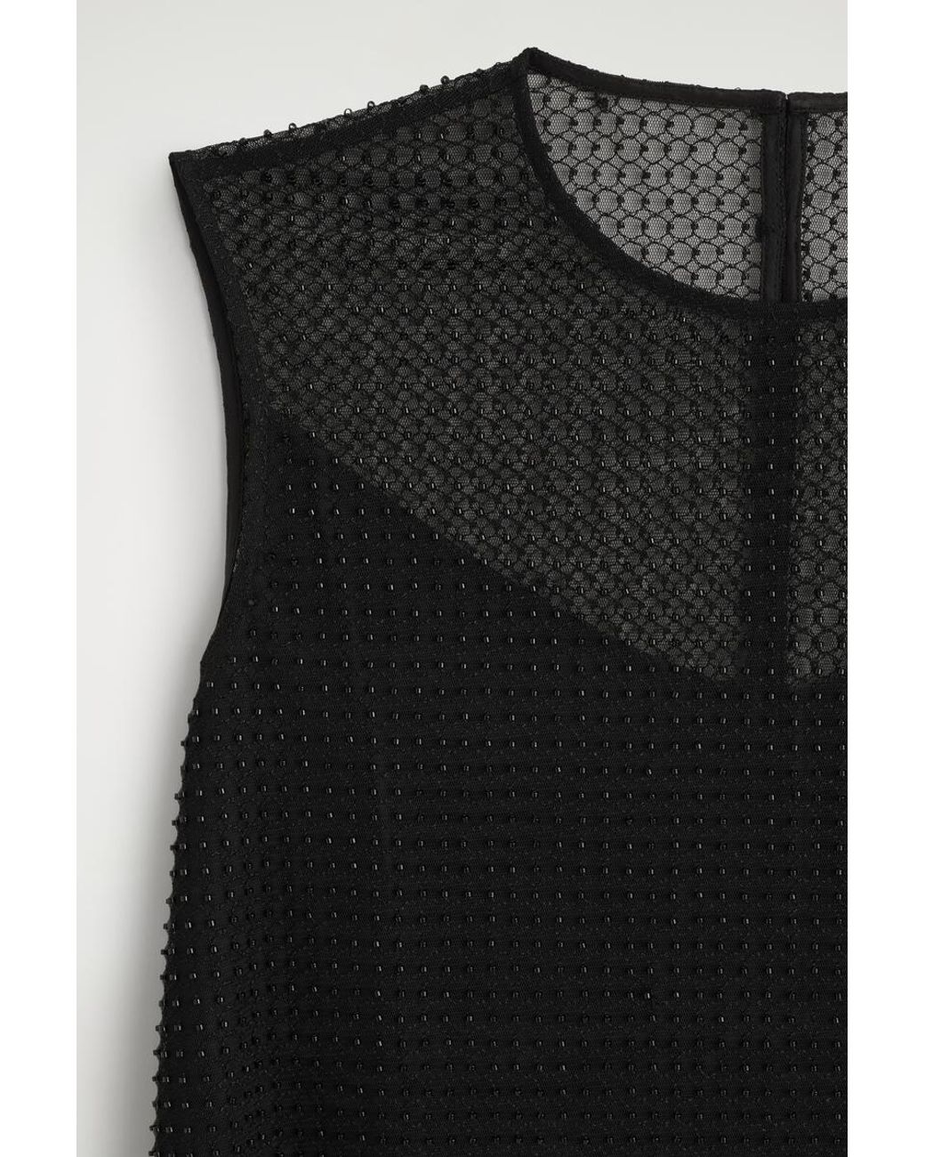 COS Black Strickoberteil Mit Perlen