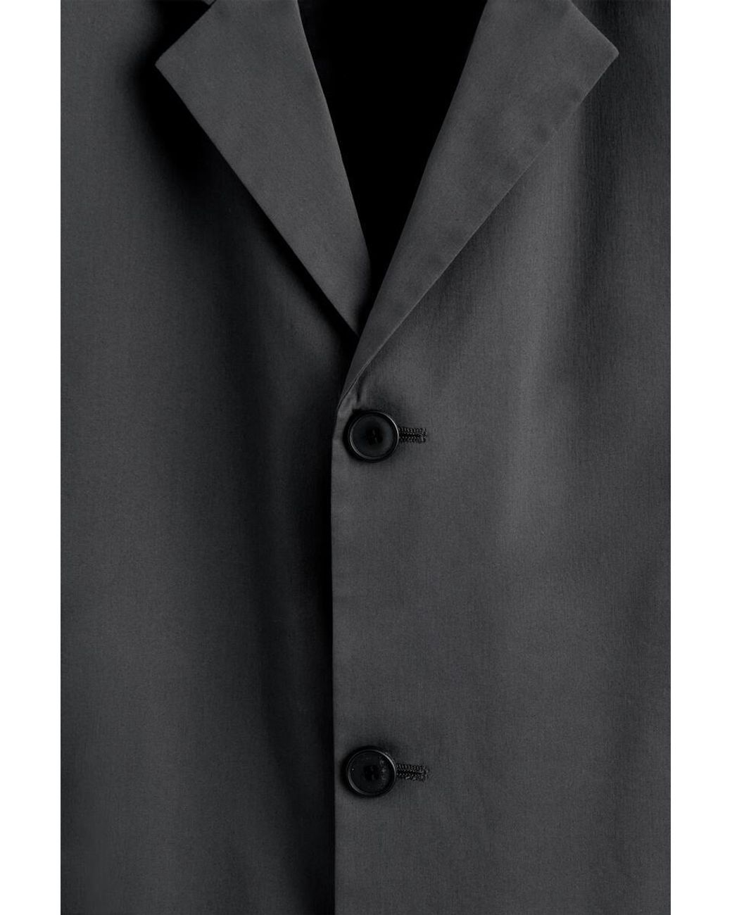 COS Black Unstructured Slim Cotton Blazer for men
