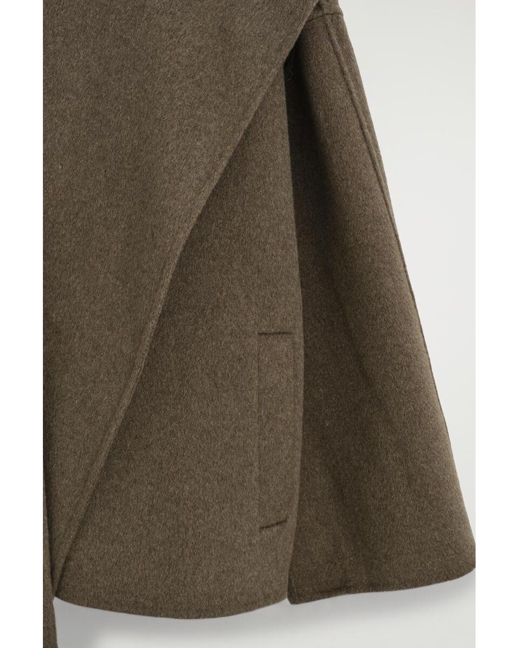COS Brown Double-Faced Wool-Blend Scarf Jacket