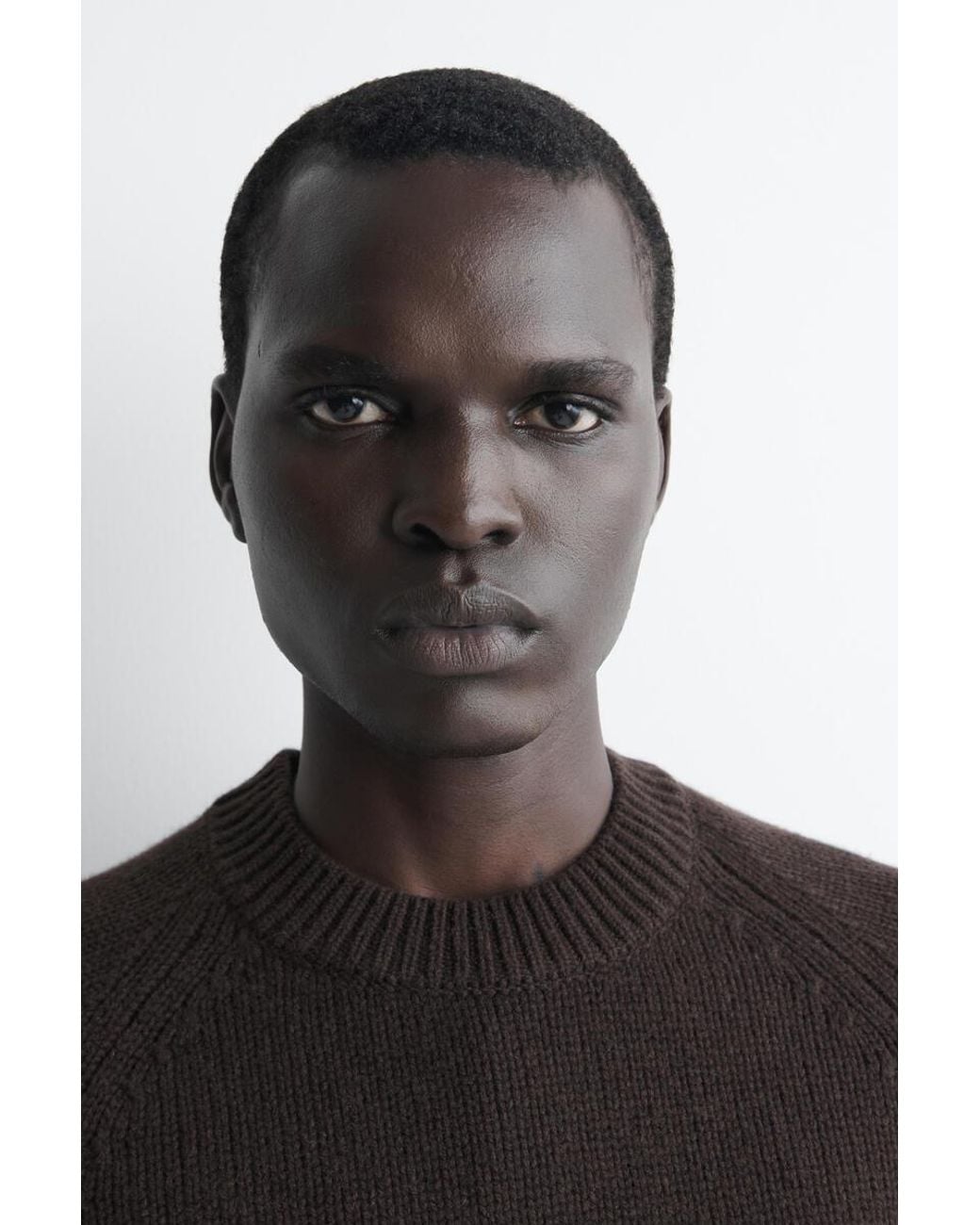COS Black Chunky Cashmere Sweater for men