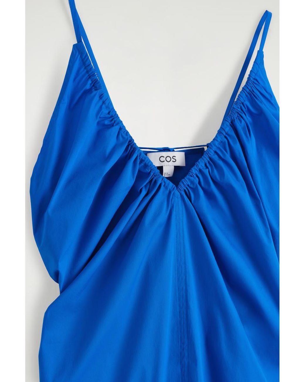 COS Gathered V-Neck Maxi Dress in Blue | Lyst COS Gathered V-Neck Maxi Dress in Blue | Lyst
