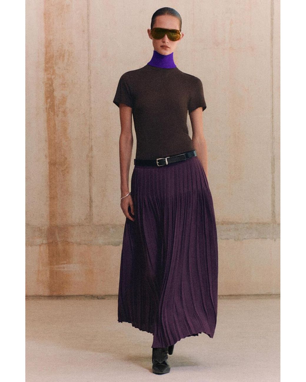 COS Black Crepe-Jersey T-Shirt