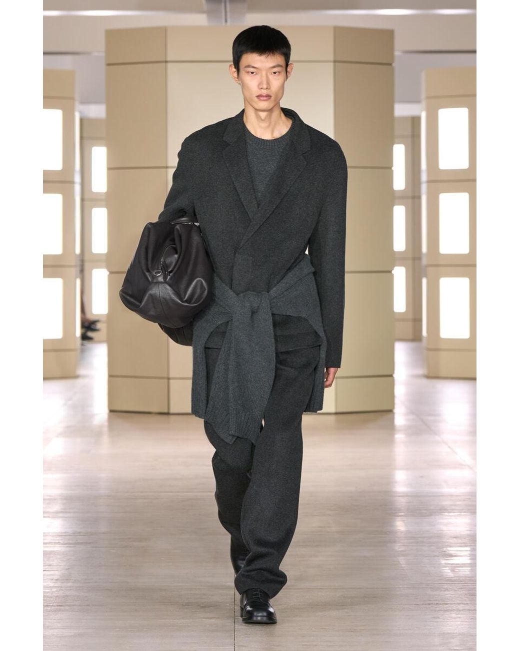 COS Black Unstructured Double-Faced Wool-Blend Blazer for men