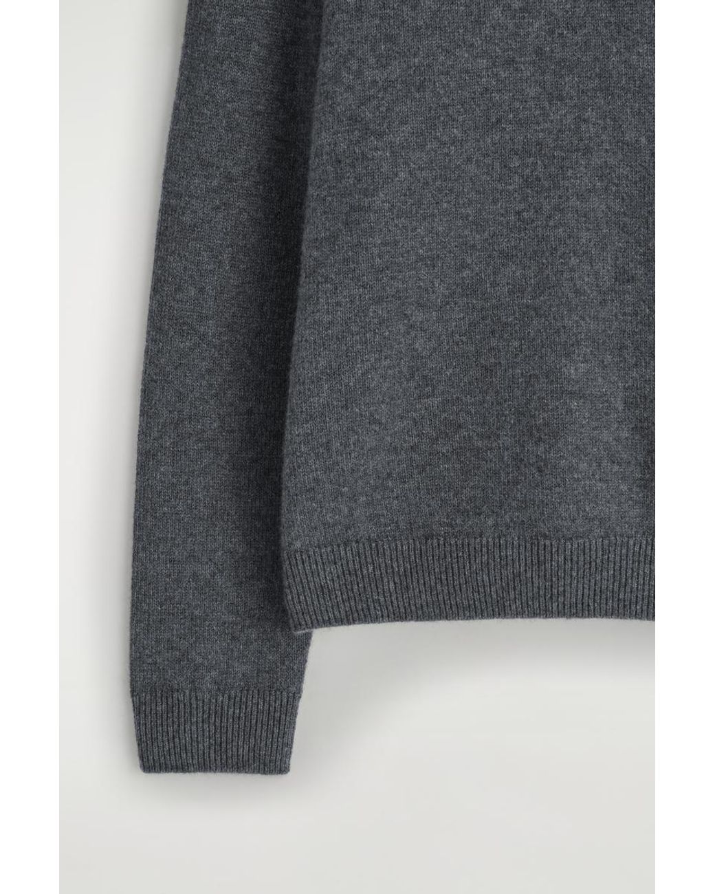 COS Gray Cashmere Crew-Neck Jumper