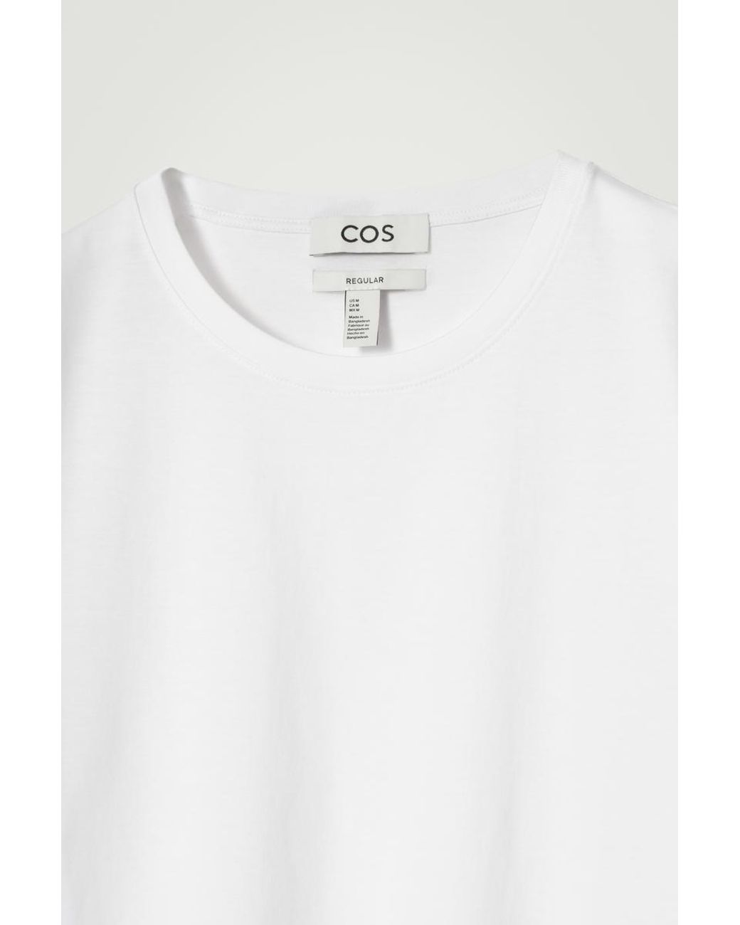 COS White Regular Cotton T-shirt for men