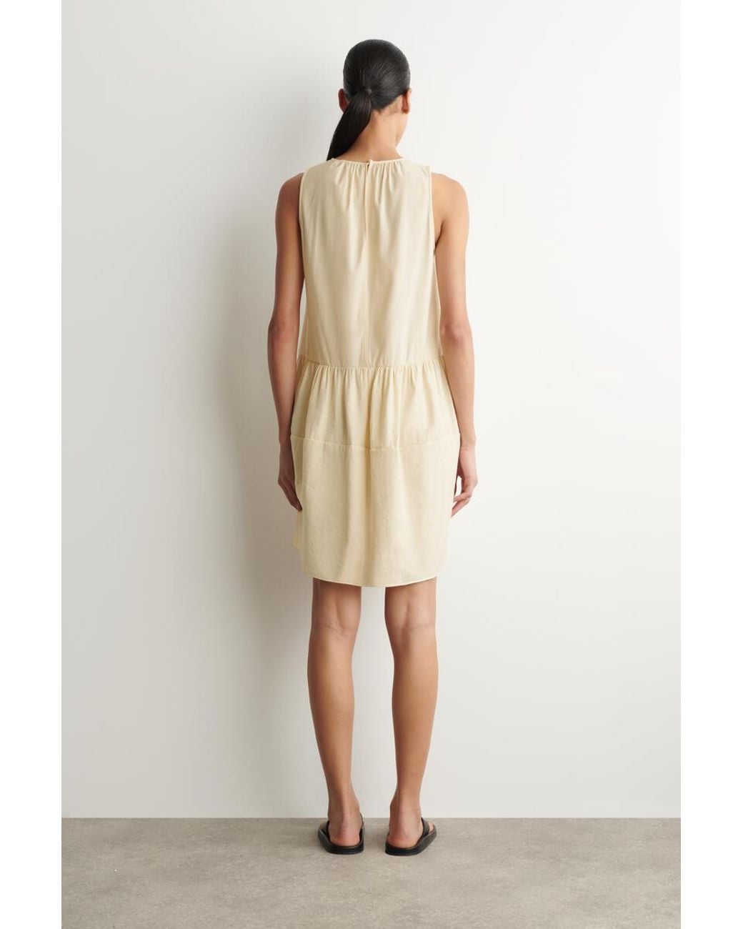 COS Natural Panelled Mini Dress