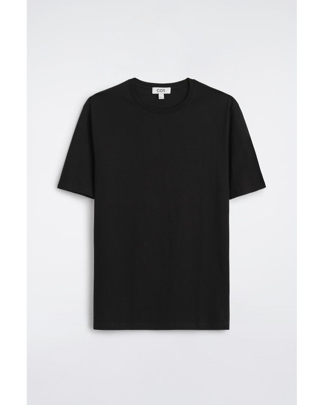 COS Black Cotton Crew-Neck T-Shirt for men