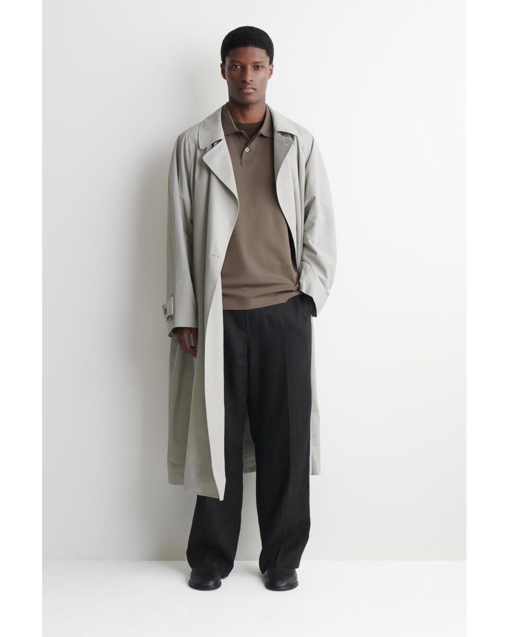 Polo En Coton Interlock COS pour homme en coloris Brown