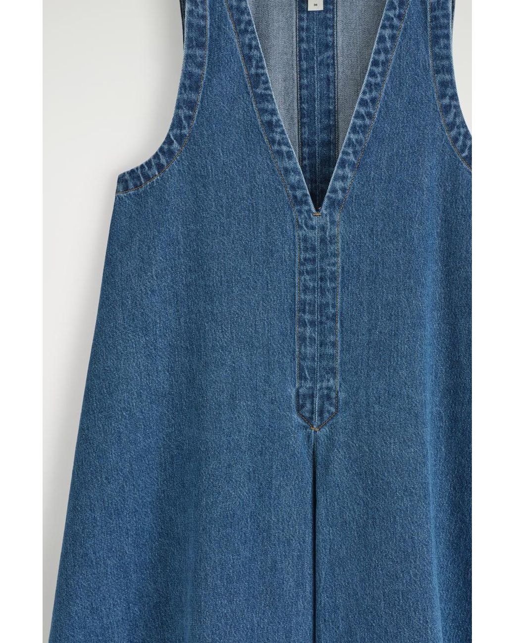 COS Denim A-Line Mini Dress in Blue | Lyst