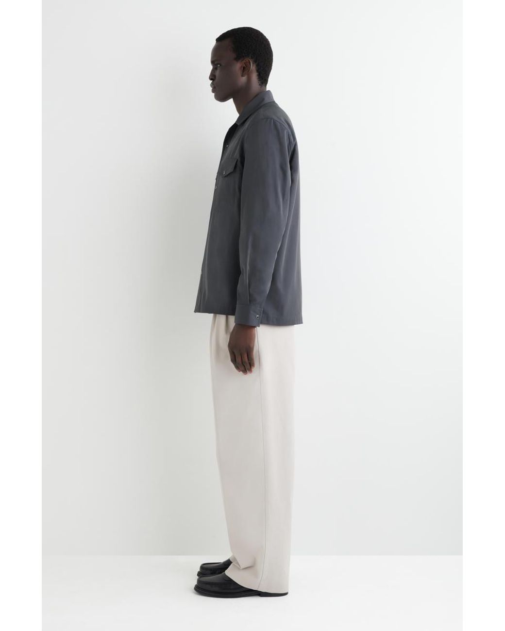 COS Gray Western Shirt for men