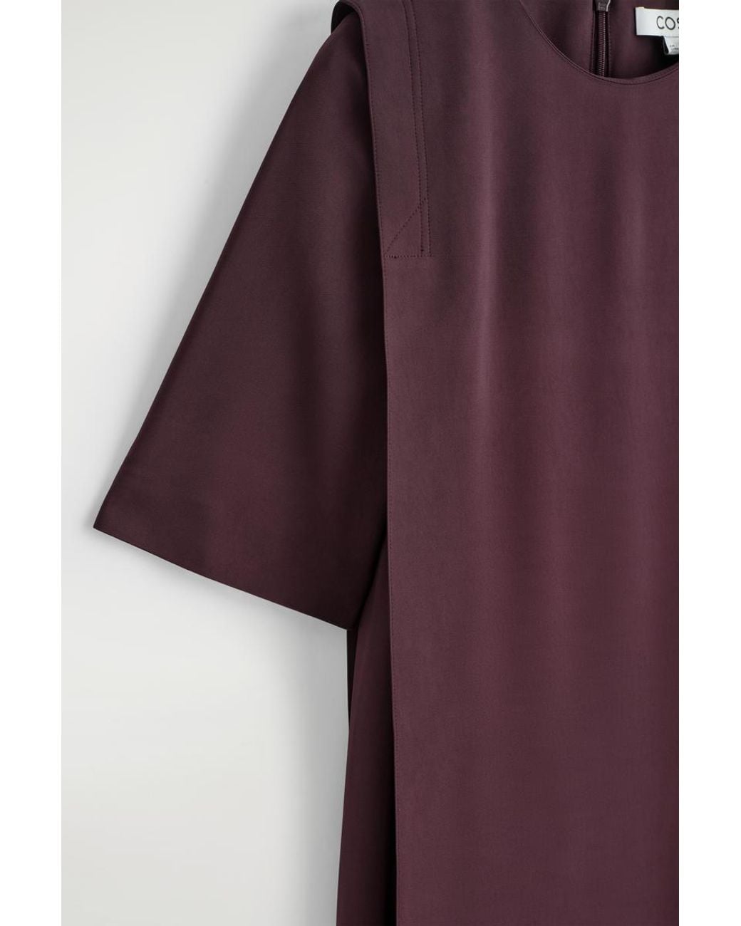 COS Purple Layered Straight-Cut Midi Dress
