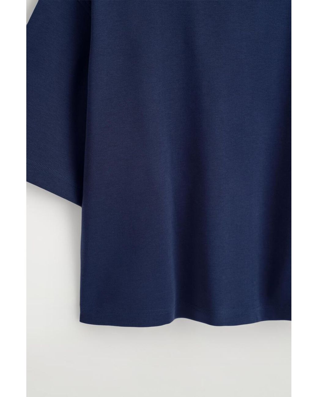 COS Blue Oversized Boxy Cotton T-Shirt