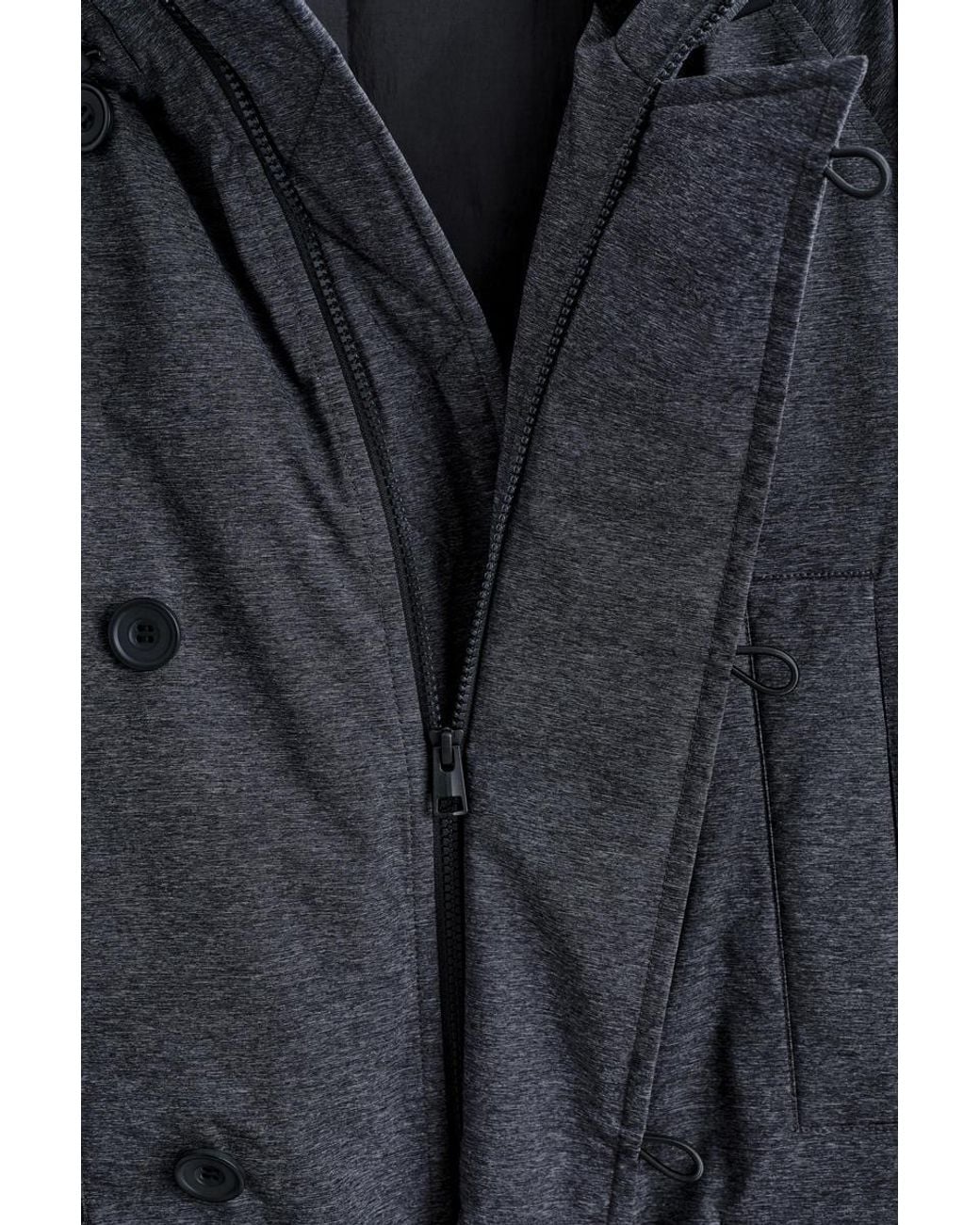COS Blue Technical Hooded Down Parka for men