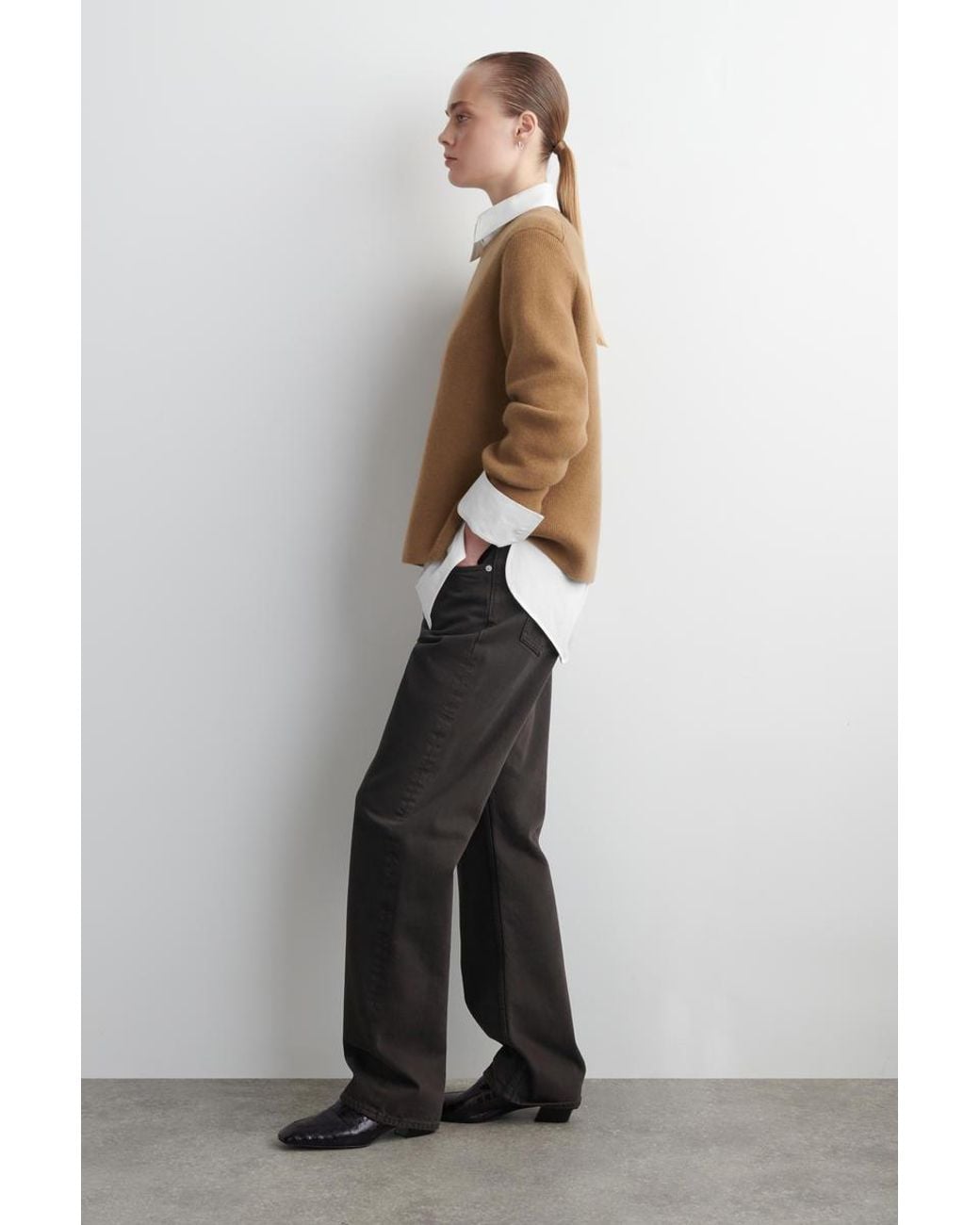 COS Natural Merino Wool Crew-Neck Sweater