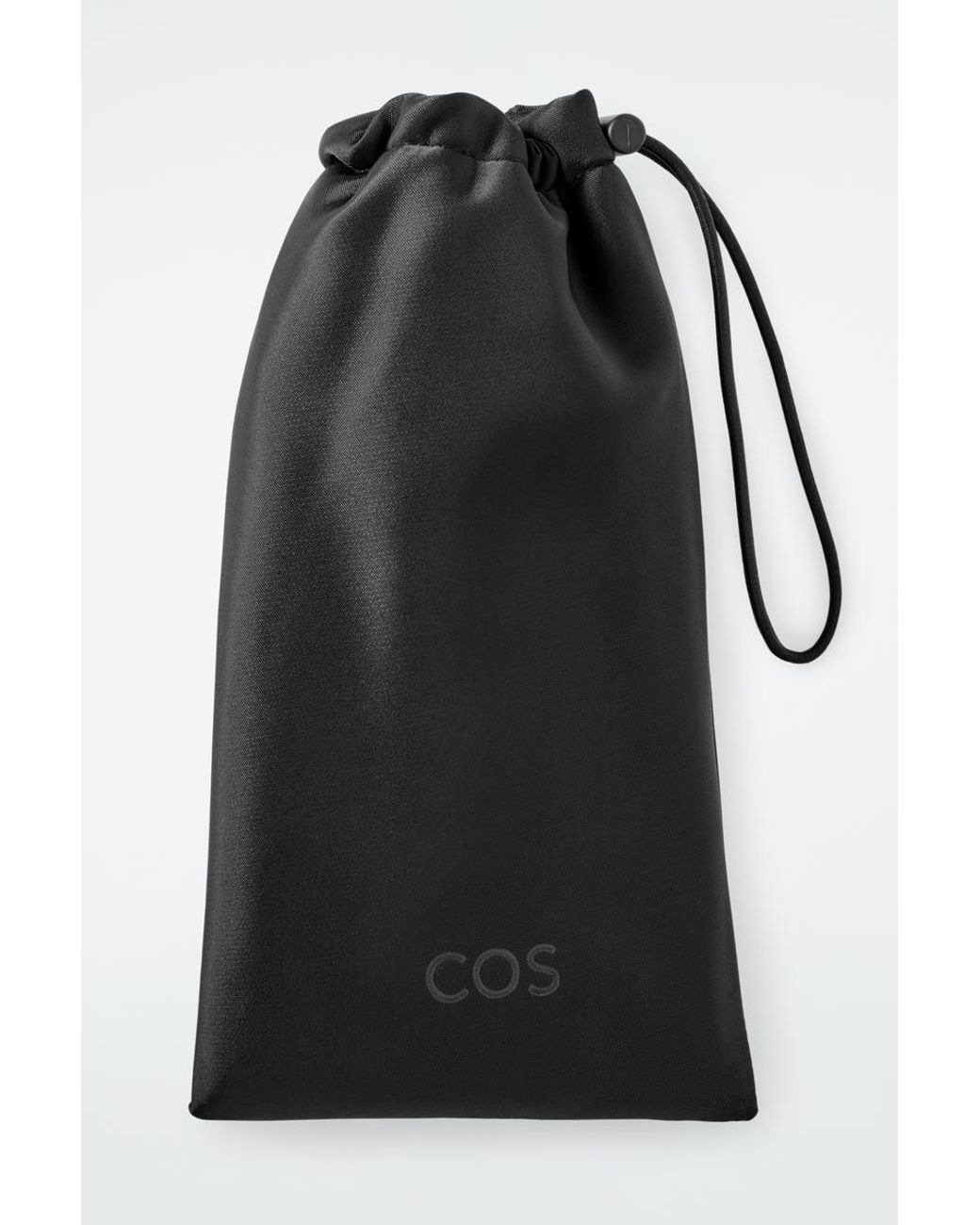 COS Black Slim Rectangular Sunglasses