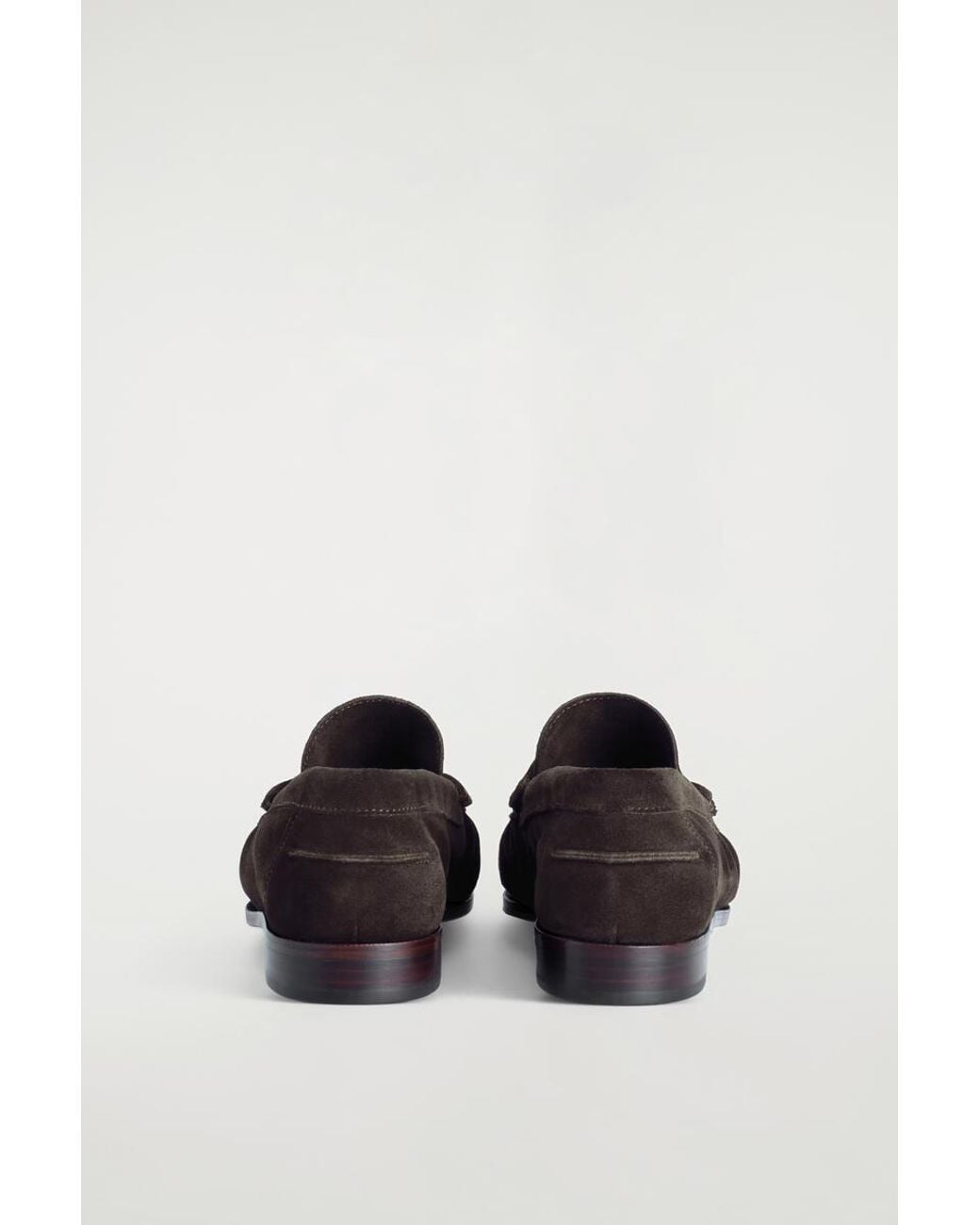 COS White Split Suede Moccasin Loafers
