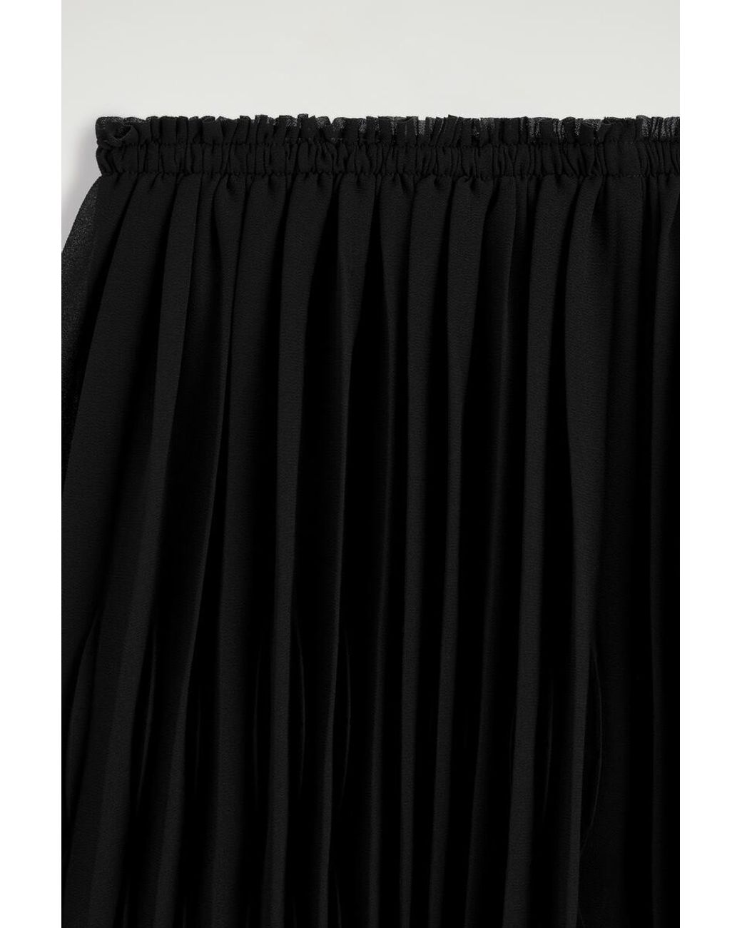 COS Black Pleated Georgette Shorts