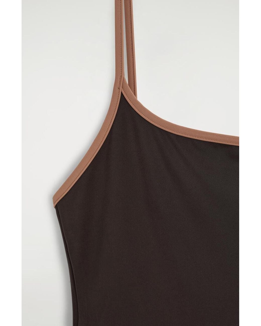 COS Black Contrast-Trimmed Swimsuit