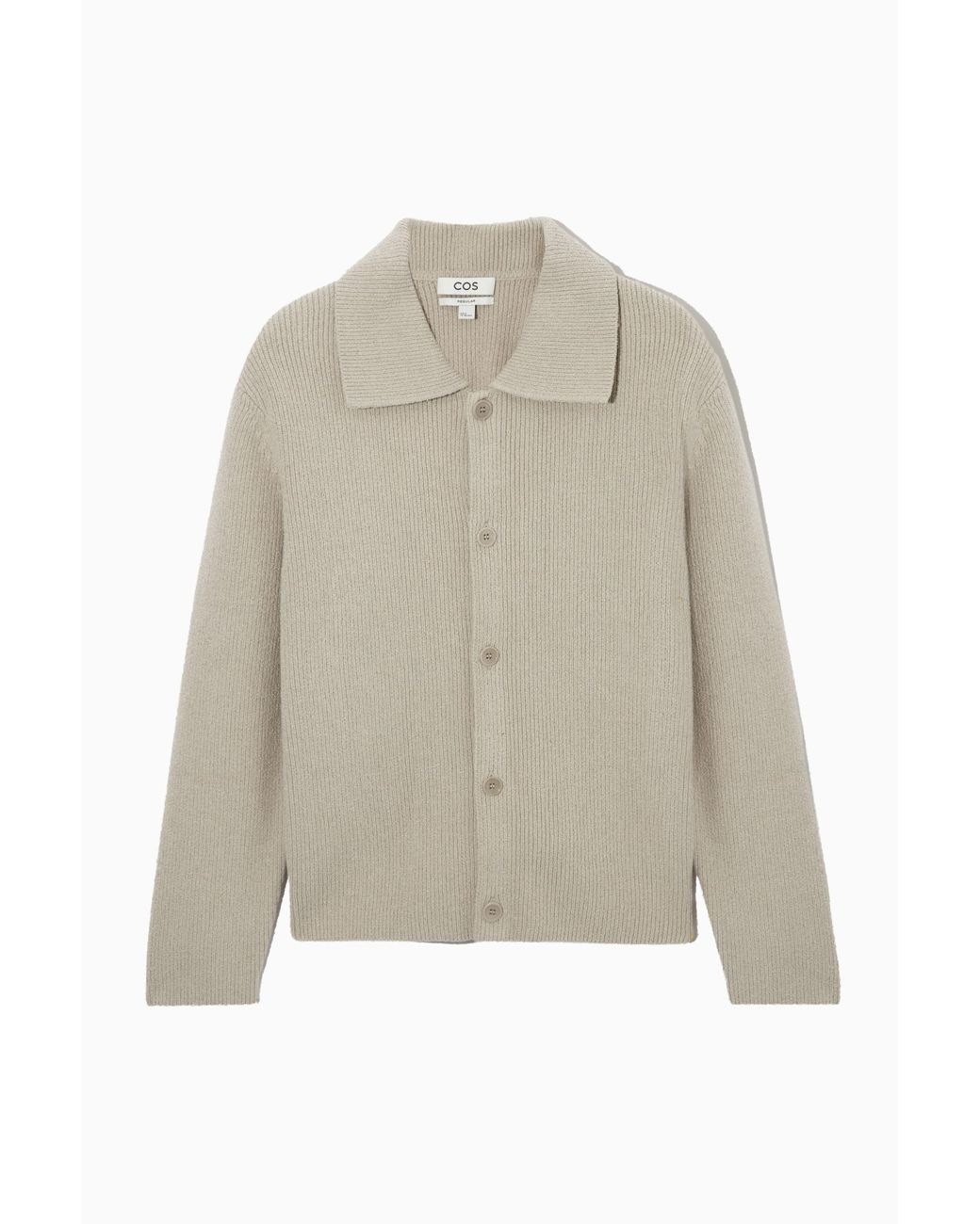 cos-Brown-Boucle-knit-Cardigan