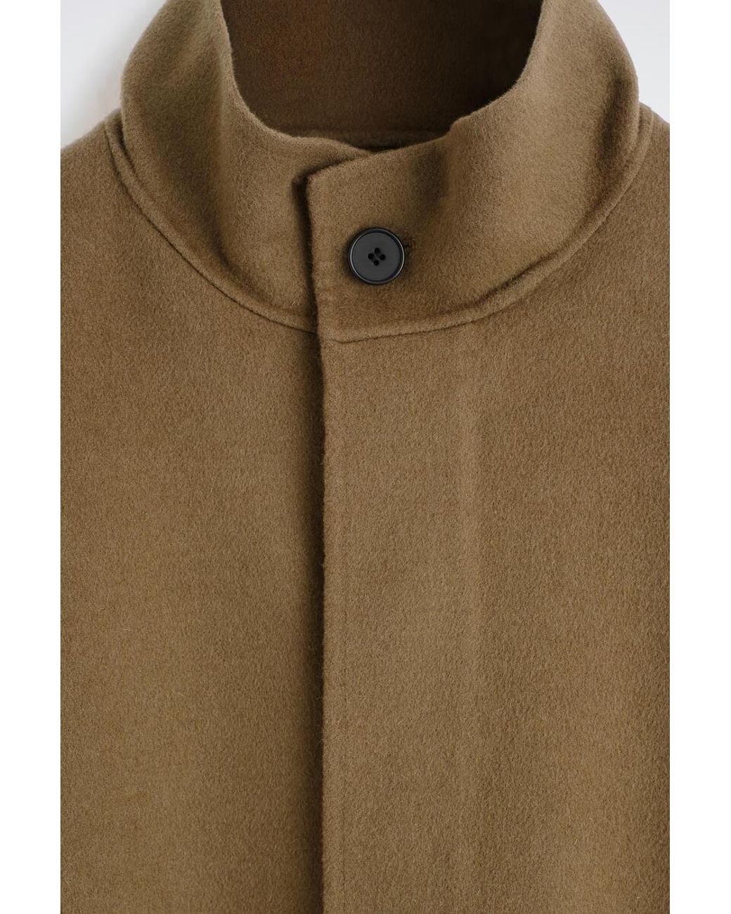 COS Natural Double-Faced Wool Funnel-Neck Jacket for men