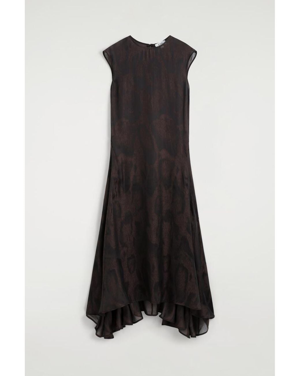 COS Black Animal-Jacquard Midi Dress