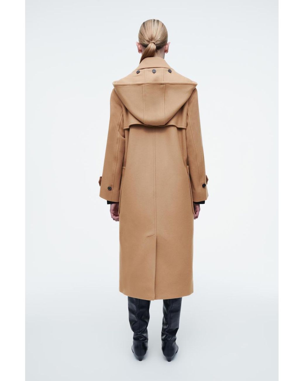 【COS コス】HOODED WOOL DUFFLE COAT ベージュ COS Hooded Wool Duffle Coat | endource