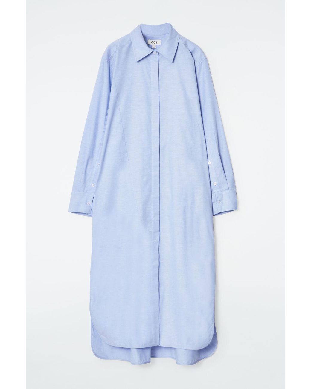 COS Asymmetric Deconstructed Shirt Dress in Blue | Lyst