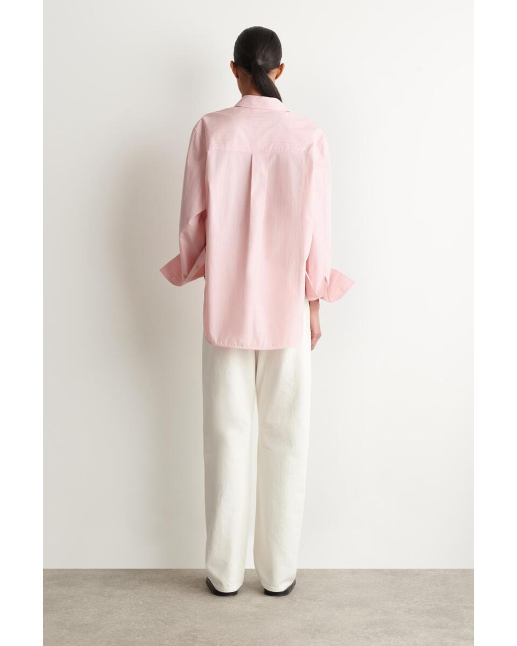 COS Pink Striped Cotton Shirt