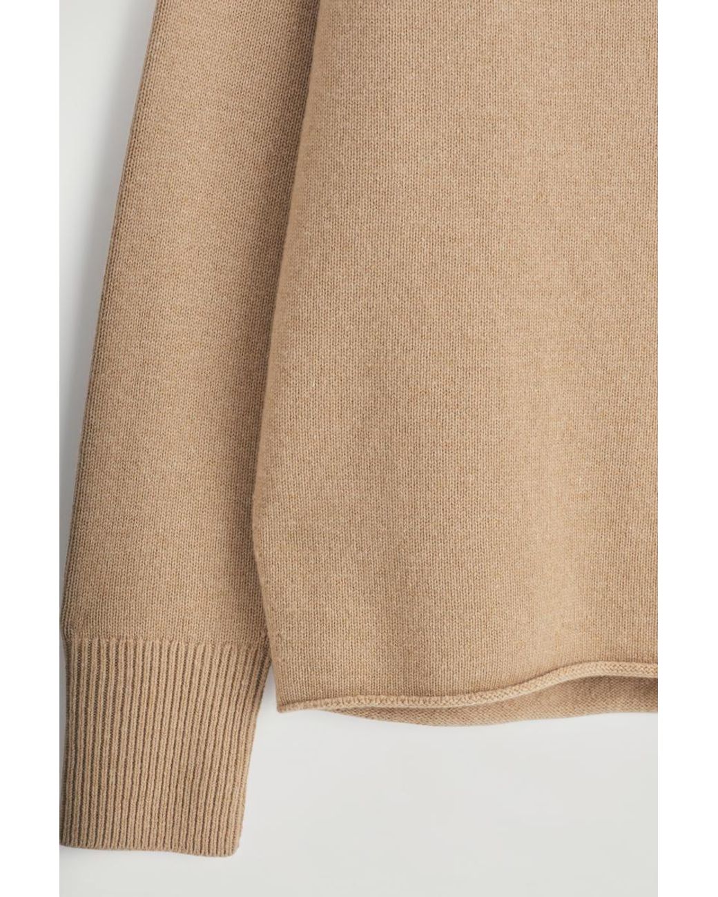 COS Natural Merino Wool Polo Sweater
