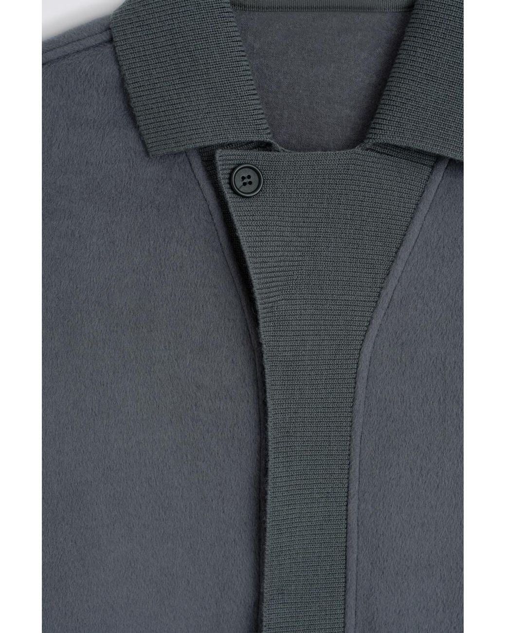 COS Blue Oversized Brushed Jersey Shirt for men