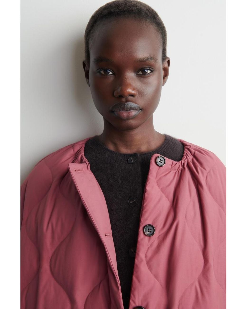 COS Gathered Quilted Down Jacket