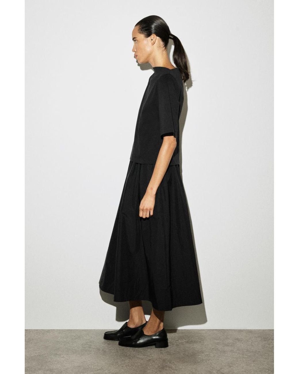 cos contrast panel midi dress COS Contrast-Panel Midi Dress