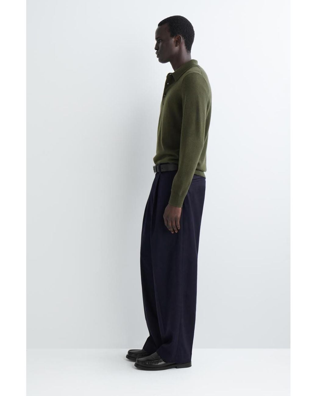 トップス COS RELAXED-FIT WOOL CASHMERE POLO SHIRT COS Relaxed-Fit Wool-Cashmere Polo Shirt | endource