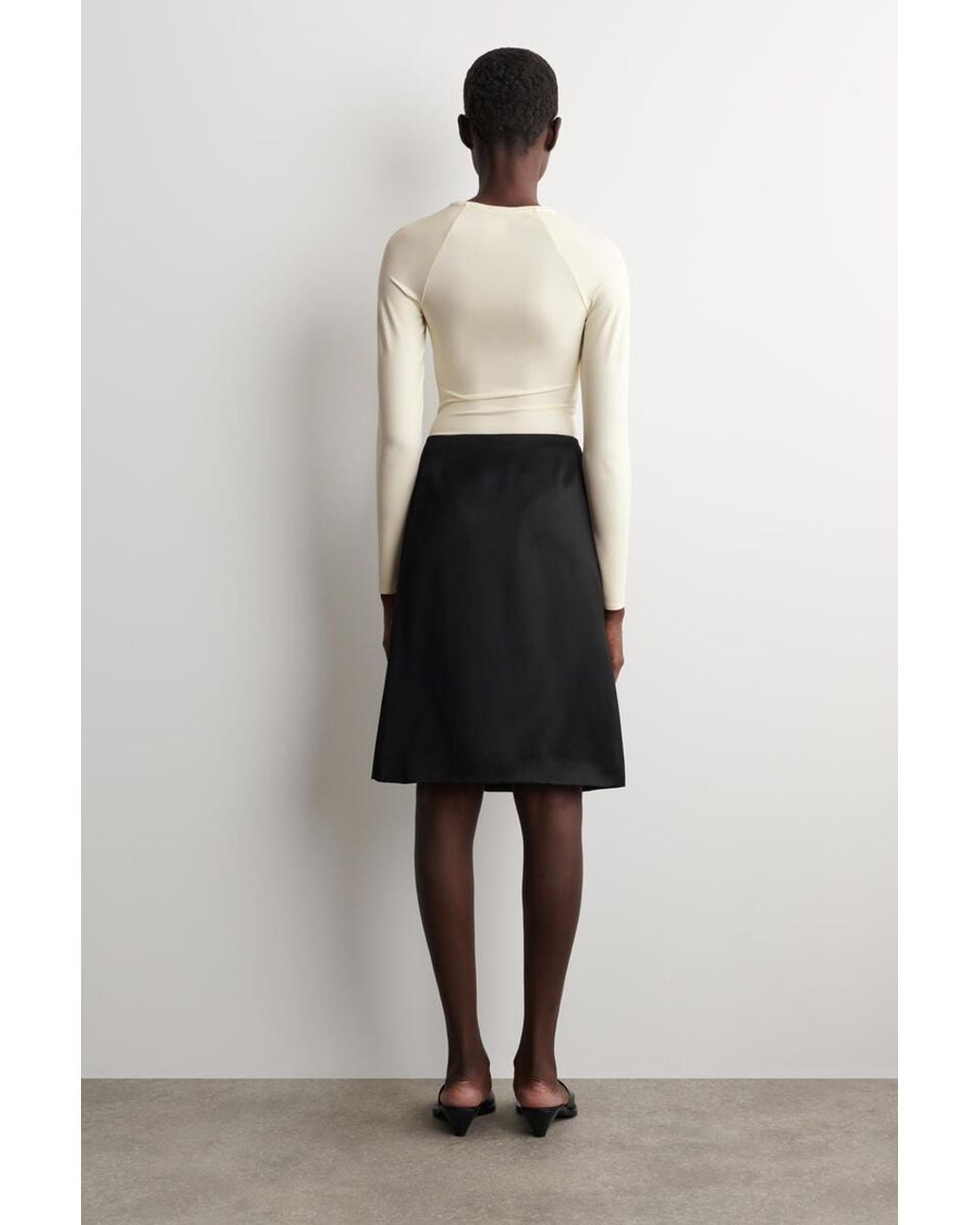 COS Natural Technical Jersey Long-Sleeved Top