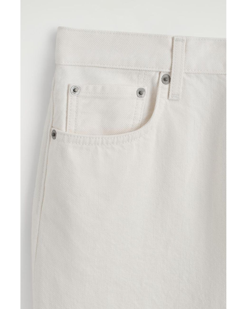 COS White Chord Straight-Leg Jeans