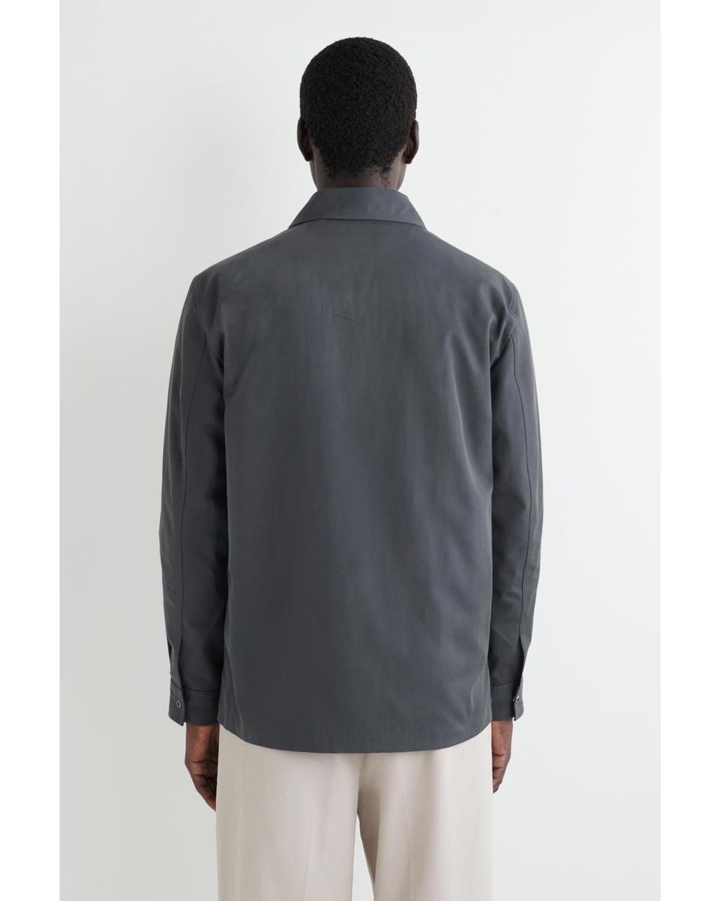 COS Gray Western Shirt for men