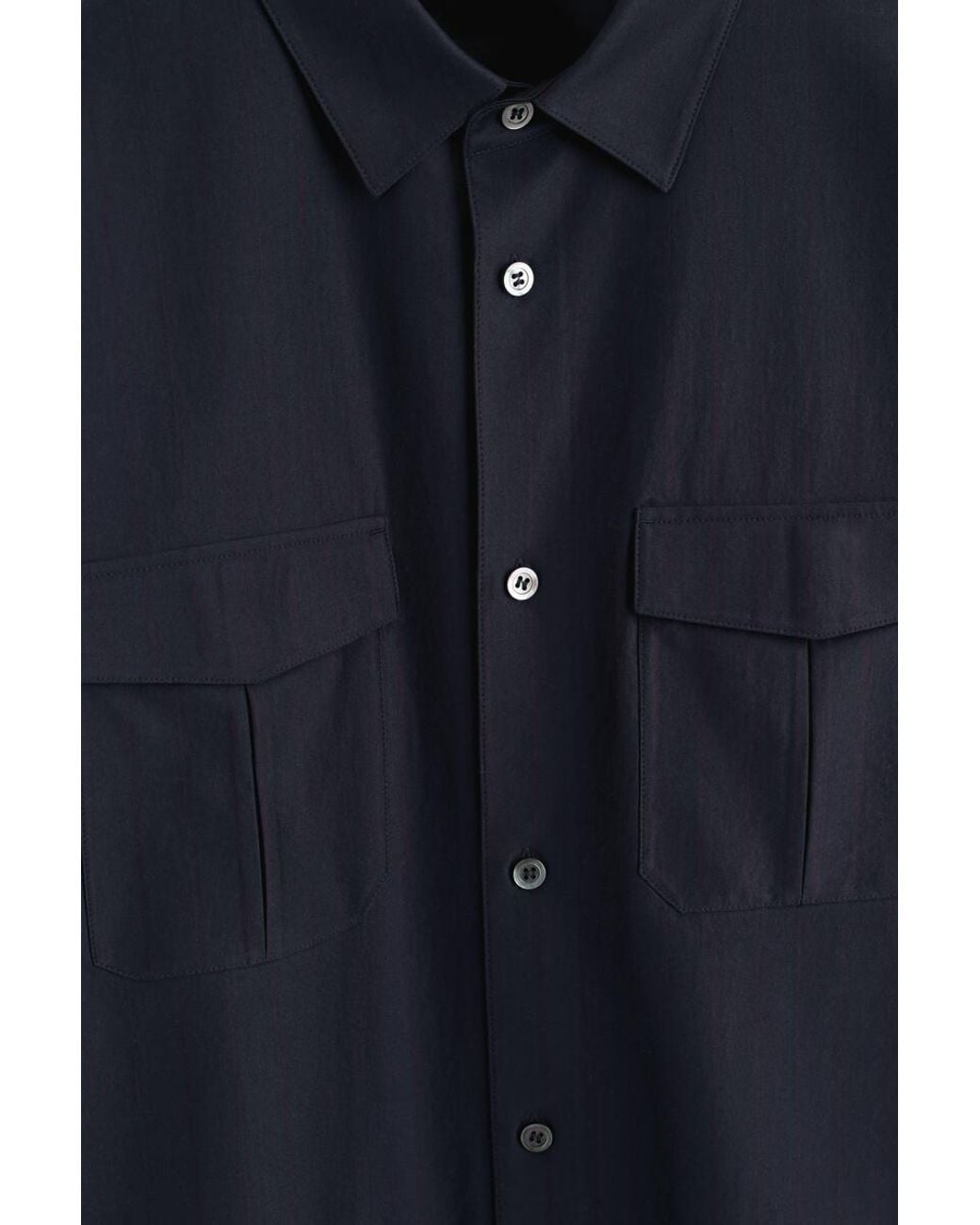 COS Blue Striped Cotton Jacquard Shirt for men
